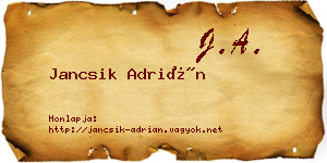 Jancsik Adrián névjegykártya