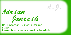 adrian jancsik business card