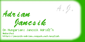 adrian jancsik business card